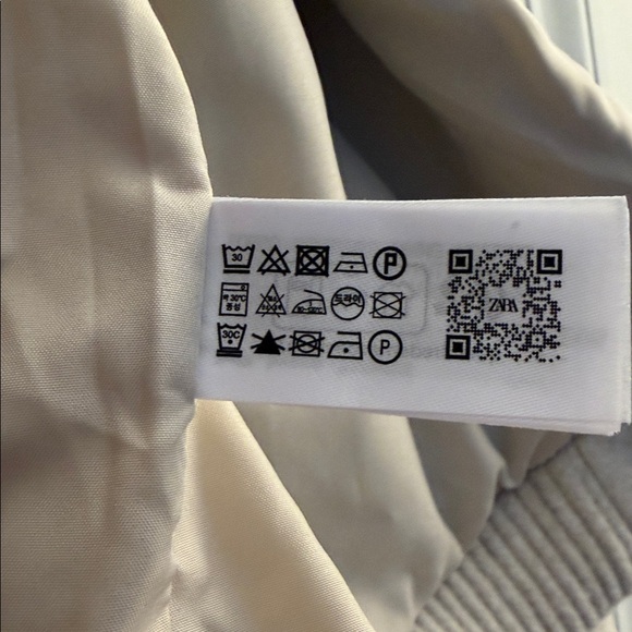 NWT Zara Soft Cropped Bomber Jacket with Pockets XXL Off-White Ecru - Picture 13 of 13